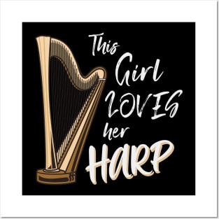 Harpist Harp Posters and Art